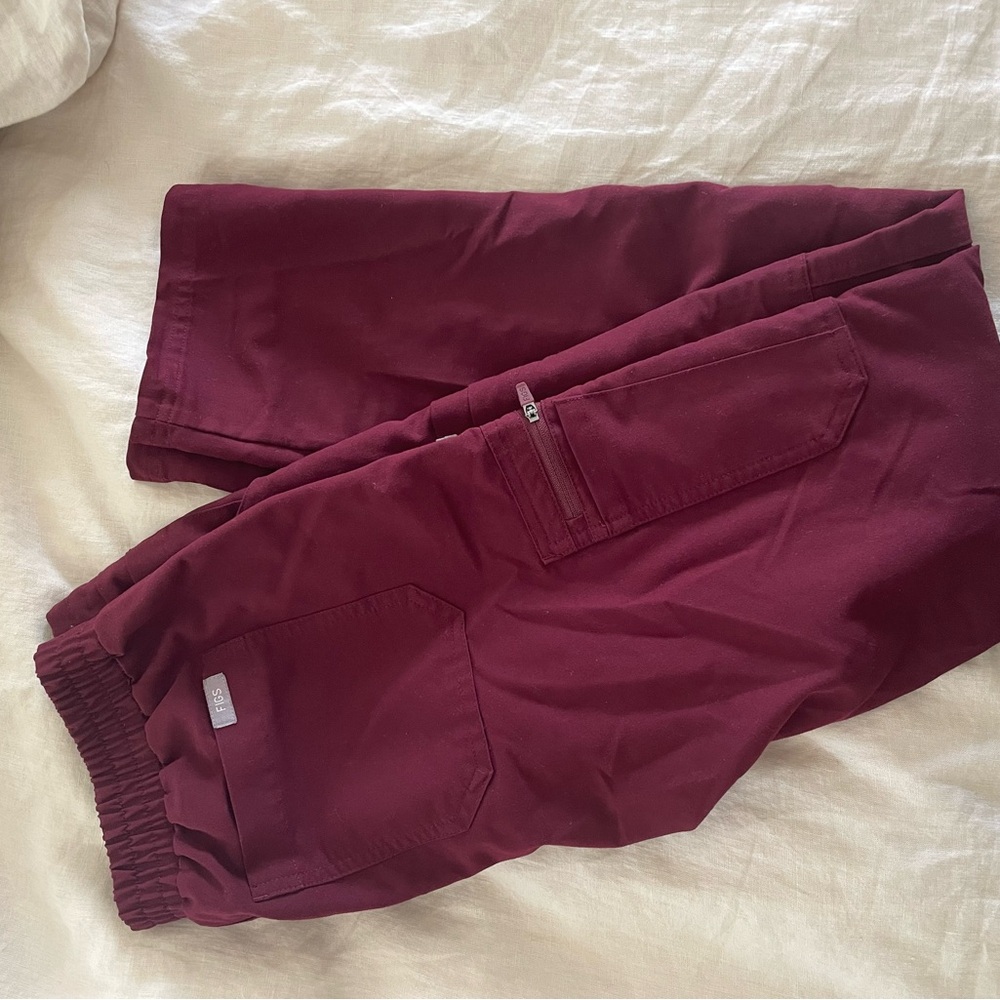 Figs Burgundy Technical Scrub Pants